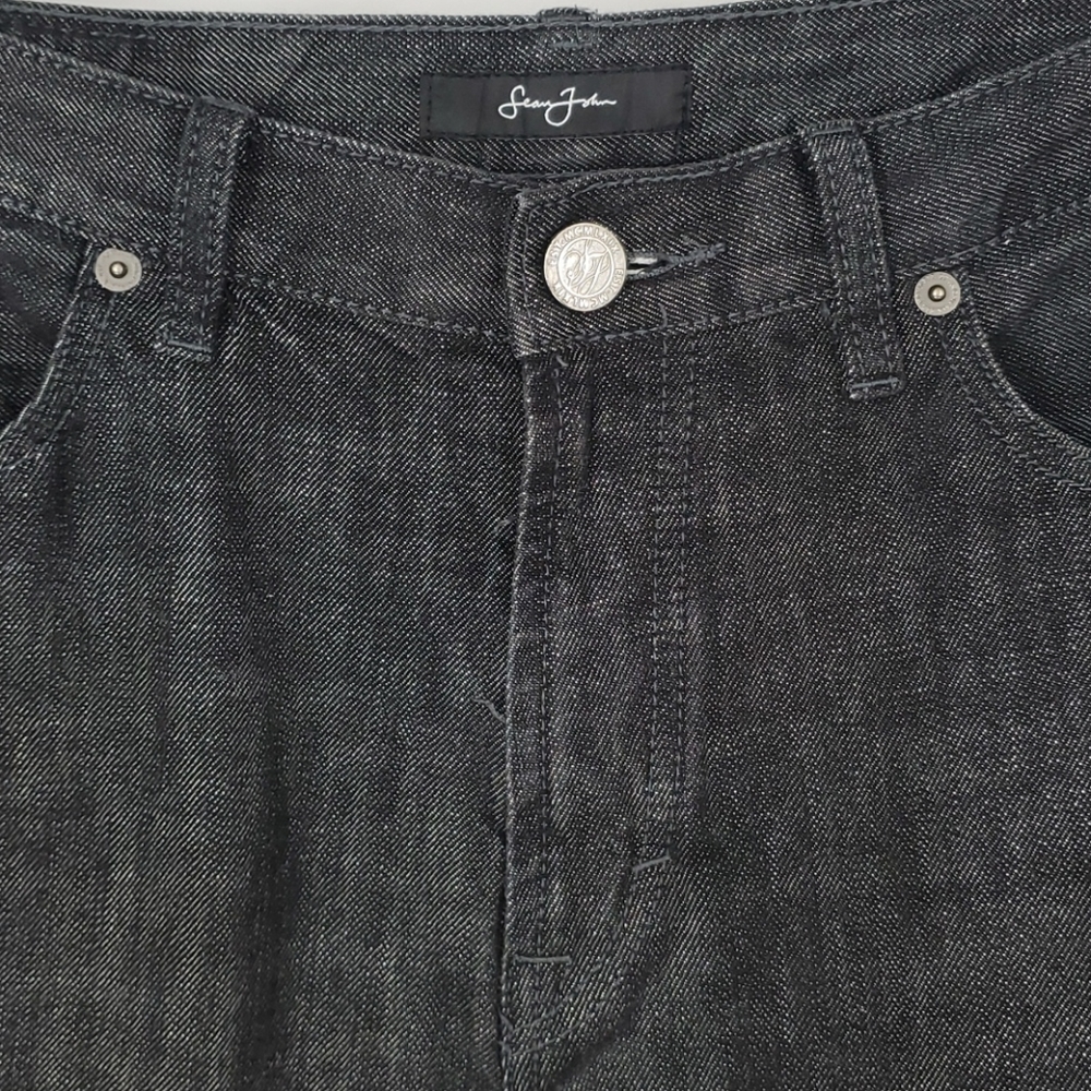 Sean John Denim Long Shorts Black Men's 34 - Picture 2 of 15